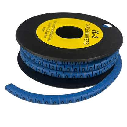 Grippes (1) Cable Marker 3.6mm to 5.2mm Color Blue 1roll 500pcs EC-2B