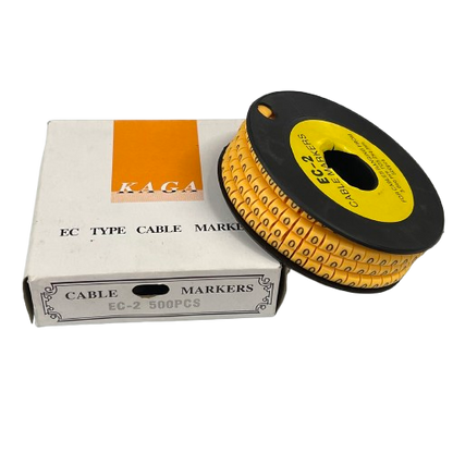 Grippes (0) Cable Marker 3.6mm to 5.2mm Color Yellow 1roll 500pcs) EC-2Y