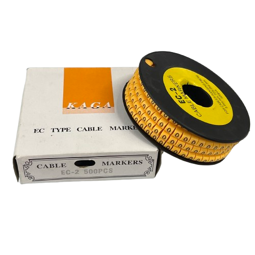 Grippes (0) Cable Marker 3.6mm to 5.2mm Color Yellow 1roll 500pcs) EC-2Y