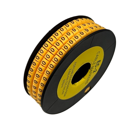 Grippes (0) Cable Marker 3.6mm to 5.2mm Color Yellow 1roll 500pcs) EC-2Y