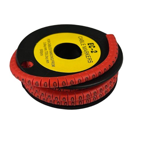 Grippes (0) Cable Marker 3.6mm to 5.2mm 500pcs per Roll Red