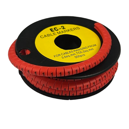 Grippes (1) Cable Marker 3.6mm to 5.2mm 500pcs per Roll Red