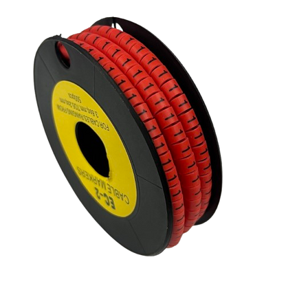 Grippes (1) Cable Marker 3.6mm to 5.2mm 500pcs per Roll Red