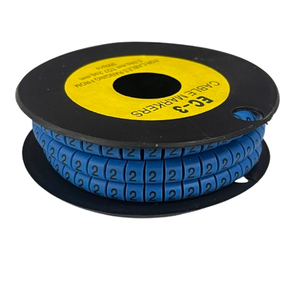 Grippes (2) Cable Marker 5.0mm to 7.2mm (350pcs) Blue    EC-3B(2)