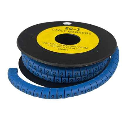 Grippes (2) Cable Marker 5.0mm to 7.2mm (350pcs) Blue    EC-3B(2)