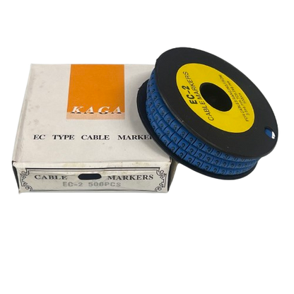 Grippes (3) Cable Marker 3.6mm to 5.2mm Color Blue 1roll 500pcs EC-2B