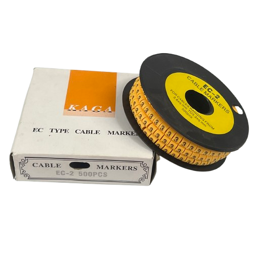 Grippes (3) Cable Marker 3.6mm to 5.2mm Color Yellow 1roll 500pcs) EC-2Y