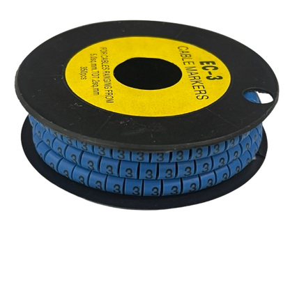 Grippes (3) Cable Marker 5.0mm to 7.2mm (350pcs) Blue   EC-3B(3)
