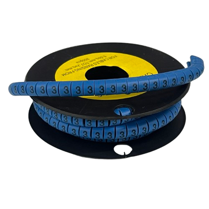 Grippes (3) Cable Marker 5.0mm to 7.2mm (350pcs) Blue   EC-3B(3)