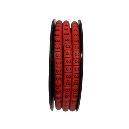 Grippes (3) Cable Marker 3.6mm to 5.2mm 500pcs per Roll Red