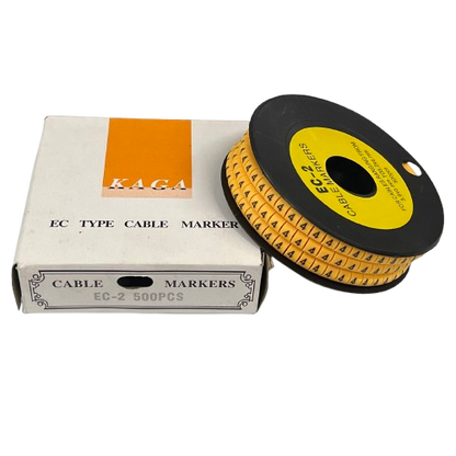 Grippes (4) Cable Marker 3.6mm to 5.2mm Color Yellow 1roll 500pcs) EC-2Y