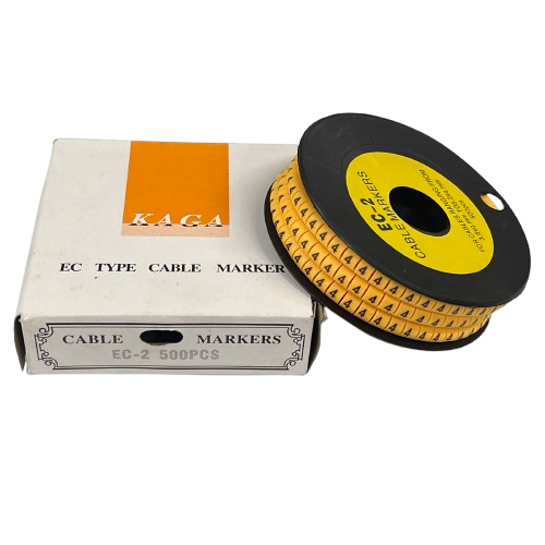 Grippes (4) Cable Marker 3.6mm to 5.2mm Color Yellow 1roll 500pcs) EC-2Y