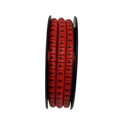 Grippes (4) Cable Marker 3.6mm to 5.2mm 500pcs per Roll Red
