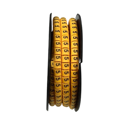 Grippes (5) Cable Marker 3.6mm to 5.2mm Color Yellow 1roll 500pcs) EC-2Y