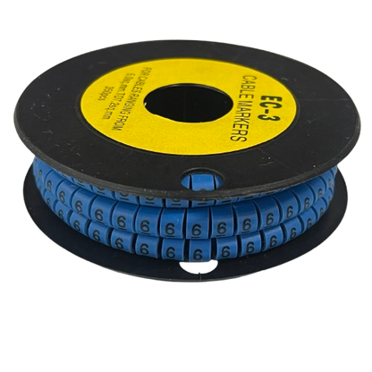 Grippes (6) Cable Marker 5.0mm to 7.2mm (350pcs) Blue