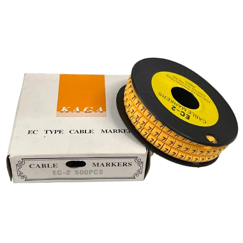 Grippes (7) Cable Marker 3.6mm to 5.2mm Color Yellow 1roll 500pcs) EC-2Y