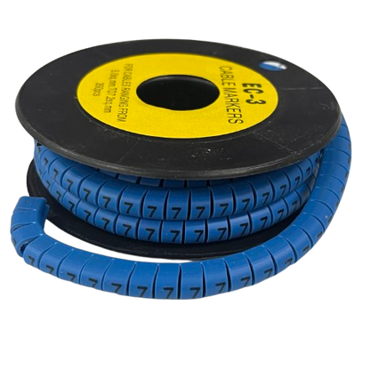 Grippes (7) Cable Marker 5.0mm to 7.2mm  (350pcs) Blue