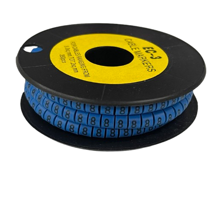 Grippes (8) Cable Marker 5.0mm to 7.2mm (350pcs) Blue