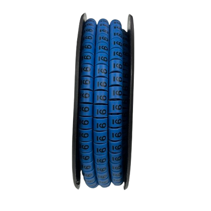 Grippes (9) Cable Marker 3.6mm to 5.2mm Color Blue 1roll 500pcs EC-2B