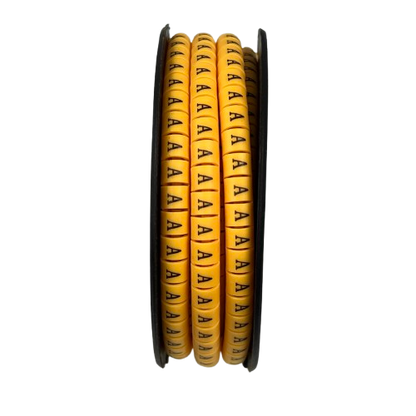 Grippes (A) Cable Marker 3.6mm to 5.2mm Color Yellow 1roll 500pcs) EC-2Y