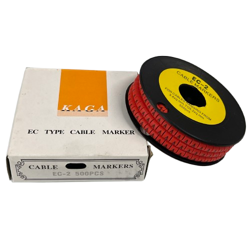 Grippes (A) Cable Marker 3.6mm to 5.2mm 500pcs per Roll Red