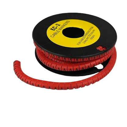 Grippes (A) Cable Marker 3.6mm to 5.2mm 500pcs per Roll Red