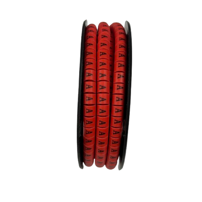 Grippes (A) Cable Marker 3.6mm to 5.2mm 500pcs per Roll Red
