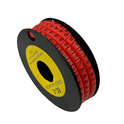 Grippes (B) Cable Marker 3.6mm to 5.2mm 500pcs per Roll Red