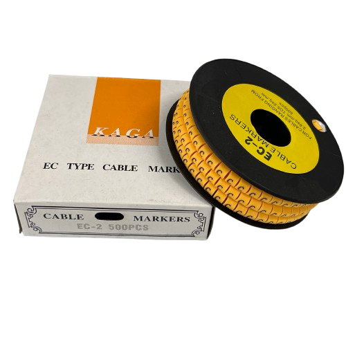 Grippes (C) Cable Marker 3.6mm to 5.2mm Color Yellow 1roll 500pcs) EC-2Y