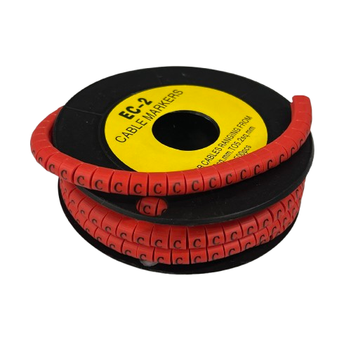 Grippes (C) Cable Marker 3.6mm to 5.2mm 500pcs per Roll Red