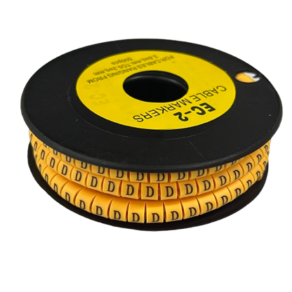 Grippes (D) Cable Marker 3.6mm to 5.2mm Color Yellow 1roll 500pcs) EC-2Y
