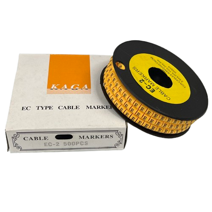 Grippes (E) Cable Marker 3.6mm to 5.2mm Color Yellow 1roll 500pcs) EC-2Y
