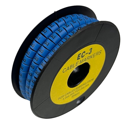 Grippes (E) Cable Marker 5.0mm to 7.2mm (350pcs) Blue