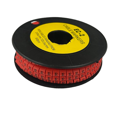Grippes (E) Cable Marker 3.6mm to 5.2mm 500pcs per Roll Red