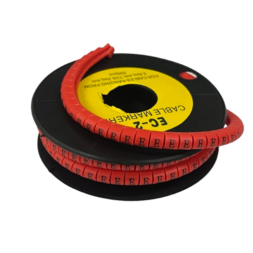 Grippes (E) Cable Marker 3.6mm to 5.2mm 500pcs per Roll Red
