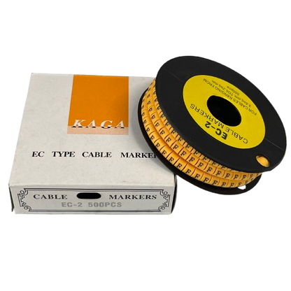 Grippes (F) Cable Marker 3.6mm to 5.2mm Color Yellow 1roll 500pcs) EC-2Y
