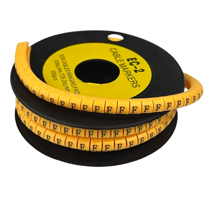 Grippes (F) Cable Marker 3.6mm to 5.2mm Color Yellow 1roll 500pcs) EC-2Y