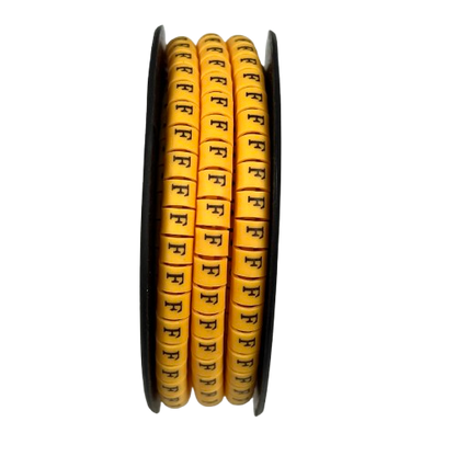 Grippes (F) Cable Marker 3.6mm to 5.2mm Color Yellow 1roll 500pcs) EC-2Y