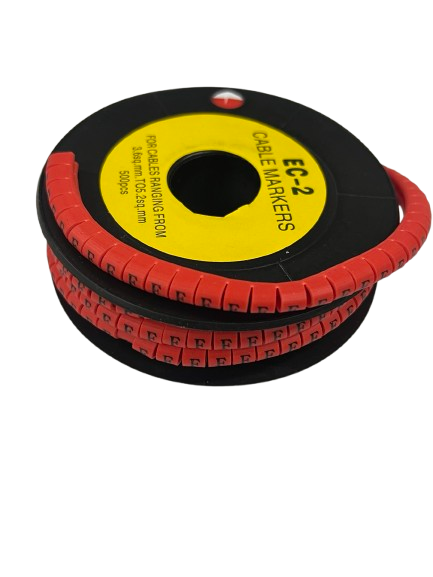 Grippes (F) Cable Marker 3.6mm to 5.2mm 500pcs per Roll Red