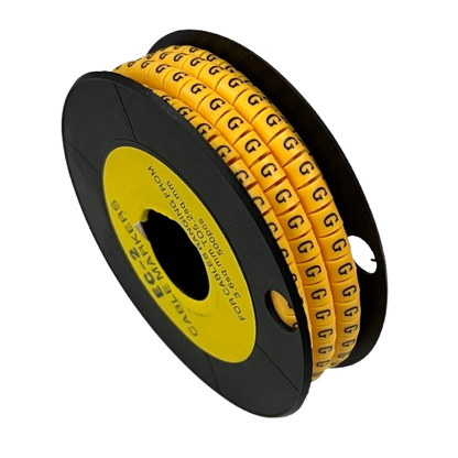 Grippes (G) Cable Marker 3.6mm to 5.2mm Color Yellow 1roll 500pcs) EC-2Y