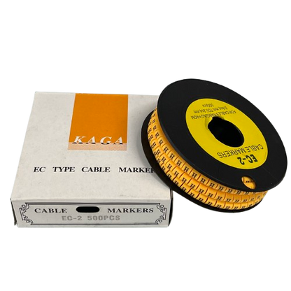 Grippes (H) Cable Marker 3.6mm to 5.2mm Color Yellow 1roll 500pcs) EC-2Y