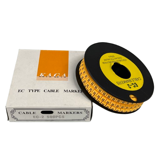 Grippes (H) Cable Marker 3.6mm to 5.2mm Color Yellow 1roll 500pcs) EC-2Y