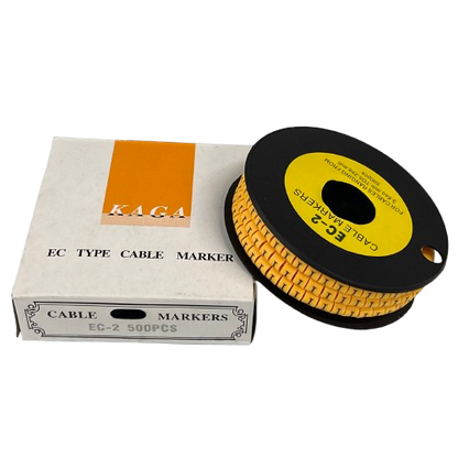 Grippes (I) Cable Marker 3.6mm to 5.2mm Color Yellow 1roll 500pcs) EC-2Y