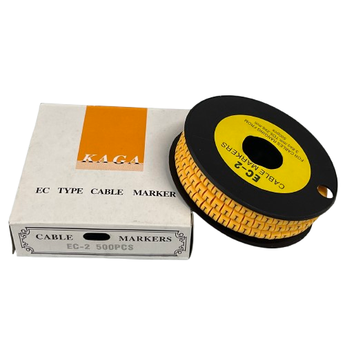 Grippes (I) Cable Marker 3.6mm to 5.2mm Color Yellow 1roll 500pcs) EC-2Y
