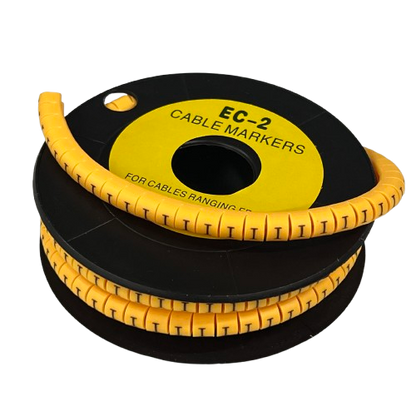 Grippes (I) Cable Marker 3.6mm to 5.2mm Color Yellow 1roll 500pcs) EC-2Y