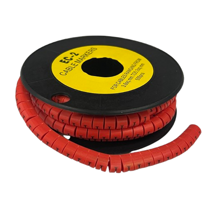 Grippes (I) Cable Marker 3.6mm to 5.2mm 500pcs per Roll Red