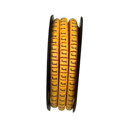 Grippes (J) Cable Marker 3.6mm to 5.2mm Color Yellow 1roll 500pcs) EC-2Y