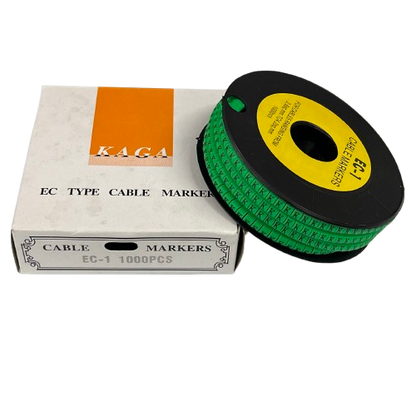 Cable (K) Marker EC-1 Green 2.6mm to 4.2mm 1000pcs 1 Roll   EC-1G(K)