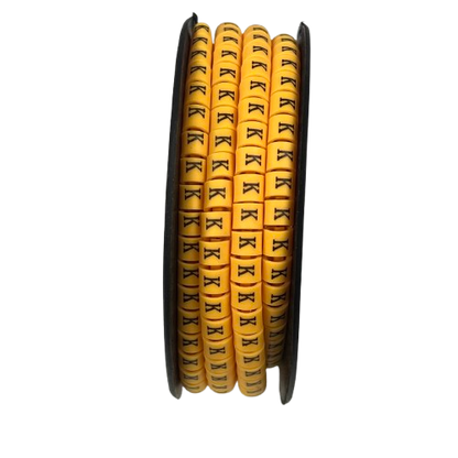 Grippes (K) Cable Marker 3.6mm to 5.2mm Color Yellow 1roll 500pcs) EC-2Y