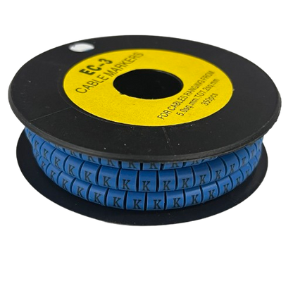 Grippes (K) Cable Marker 5.0mm to 7.2mm (350pcs) Blue